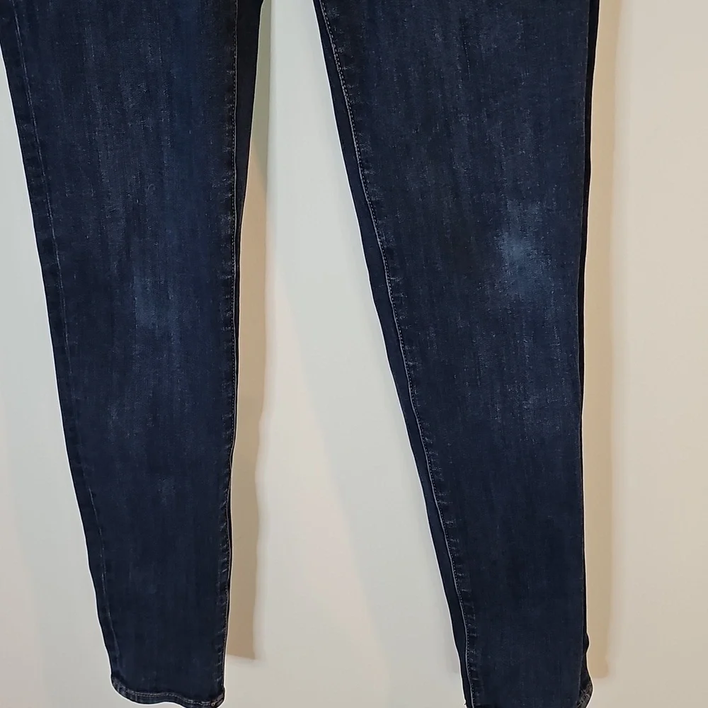 American Eagle Size 6 Super Stretch X Dark Blue Skinny Jeggings - Picture 3 of 8